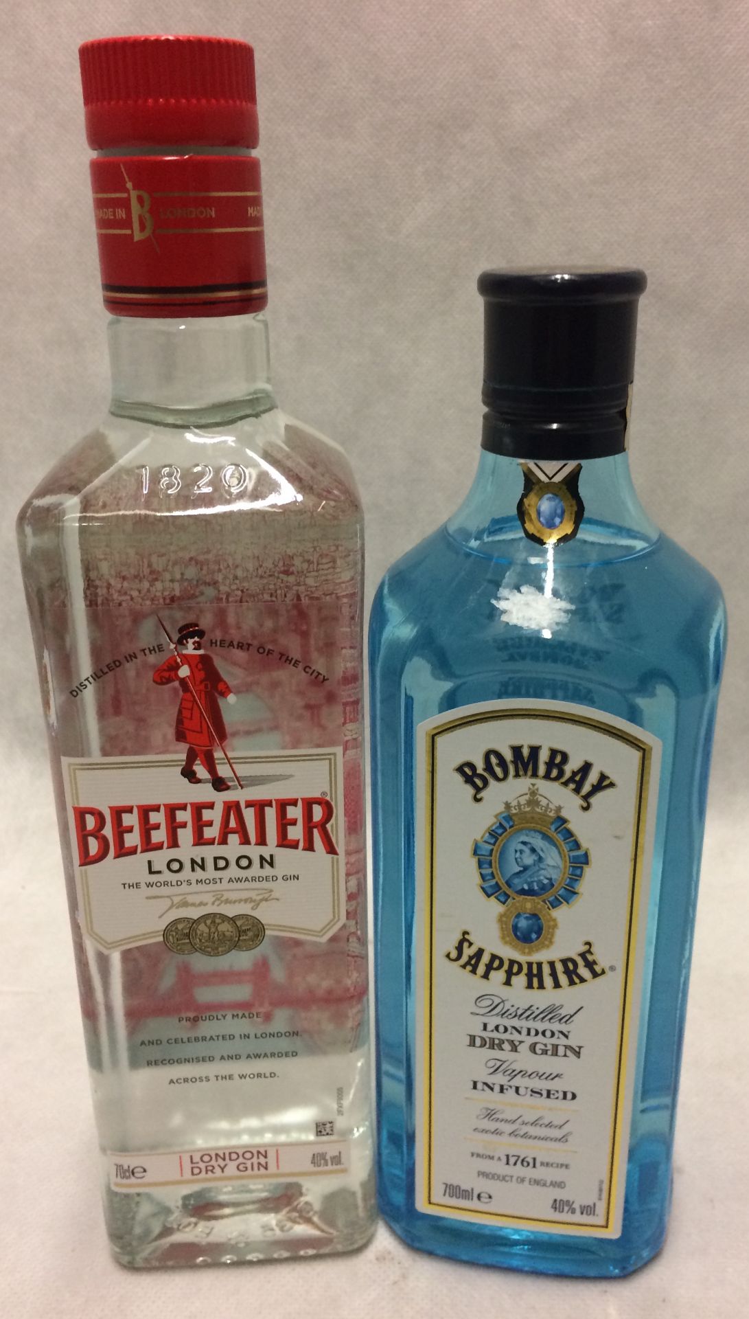 2 x 700ml bottles of gin - 1 x Beefeater