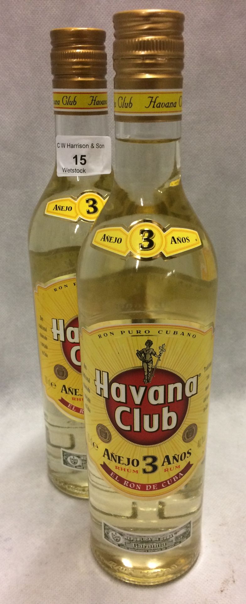 2 x 70cl bottles of Havana Club Anejo -