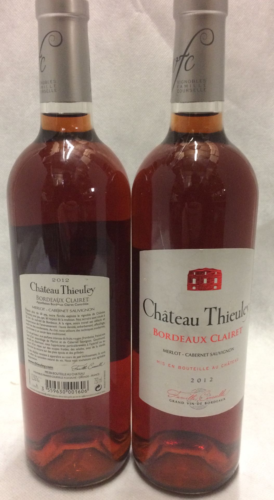2 x 750ml bottles of Chateau Thiealey Bo