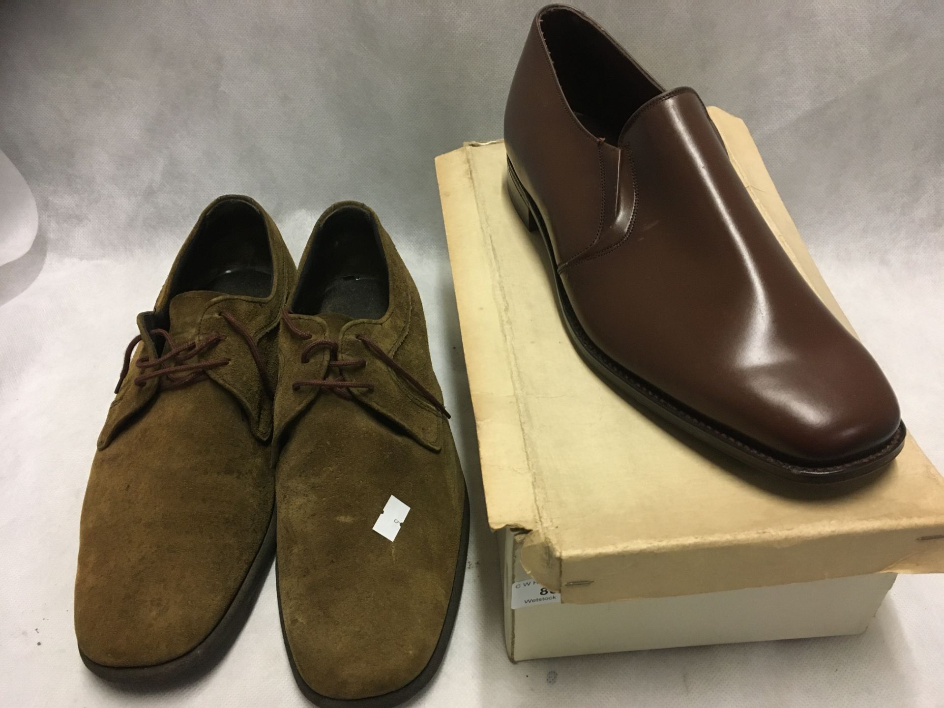 Pair of Stuart gentleman's brown leather