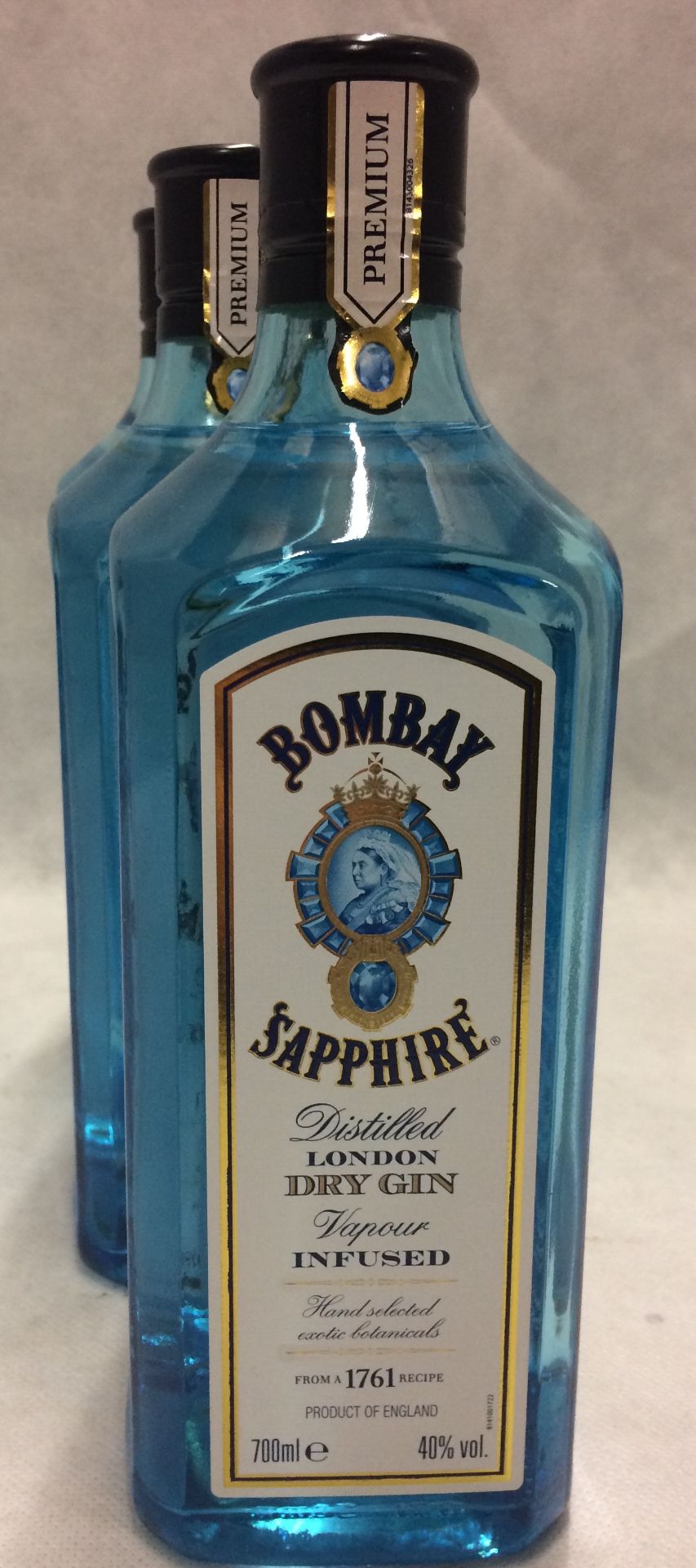 3 x 700ml bottles of Bombay Sapphire Lon