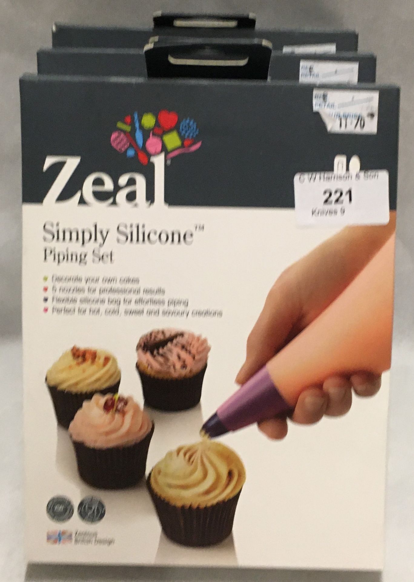 9 x Zeal silicone piping sets RRP £11.70