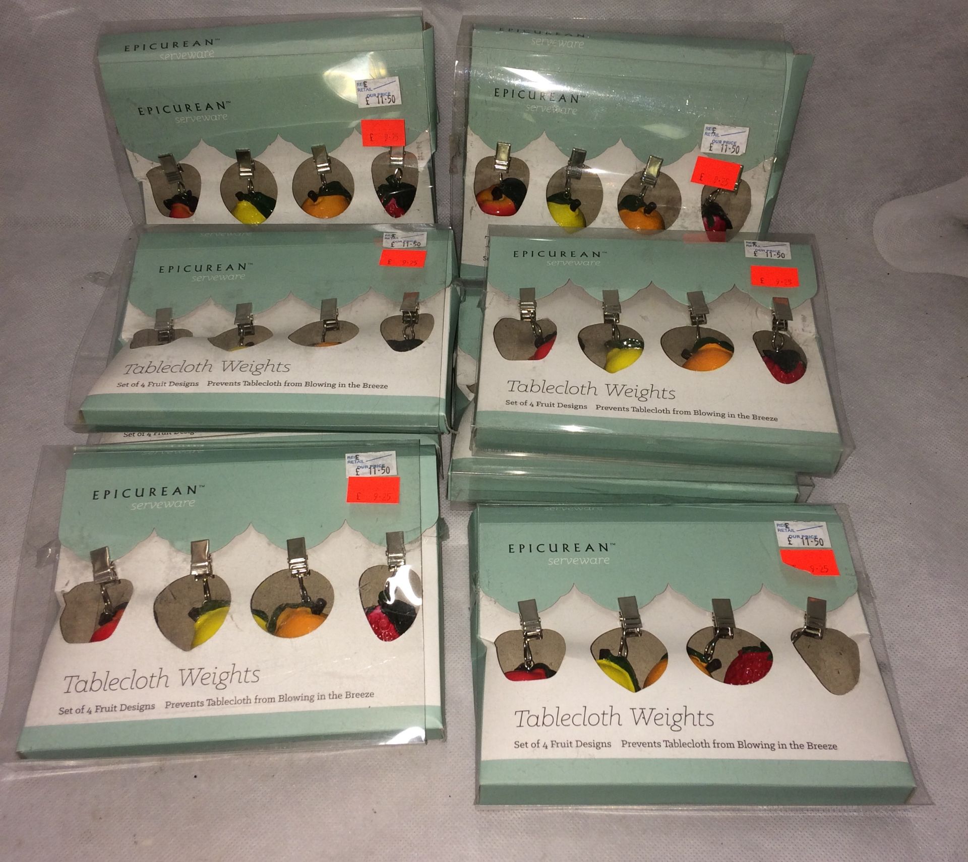 8 x sets of 4 tablecloth weights by Epic