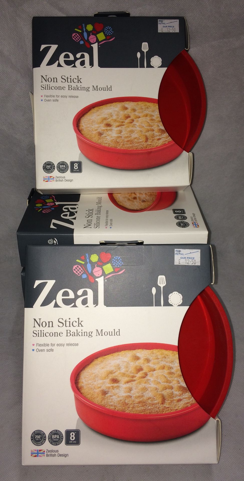 6 x Zeal silicone baking moulds RRP £12.