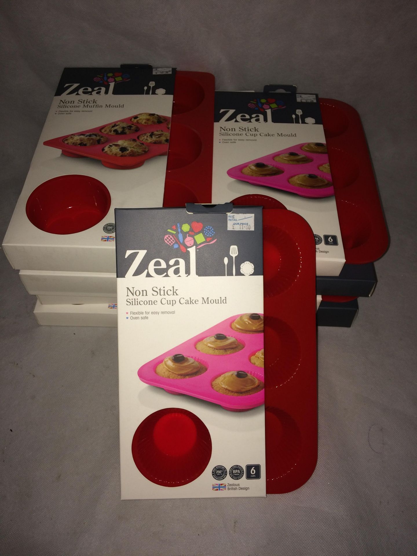 9 x Zeal silicone cupcake moulds RRP £11