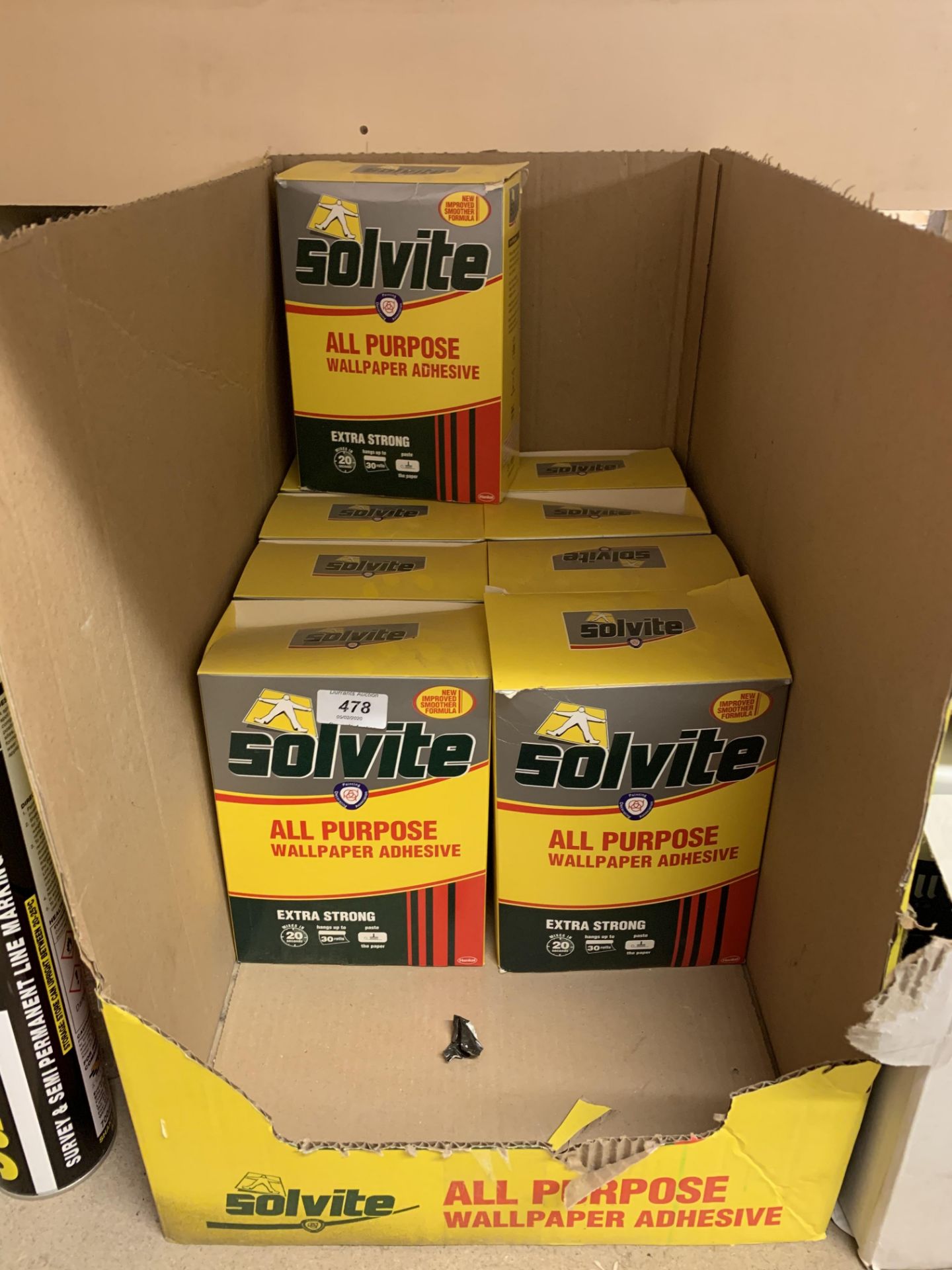 8 x boxes of Solvite Wallpaper adhesive