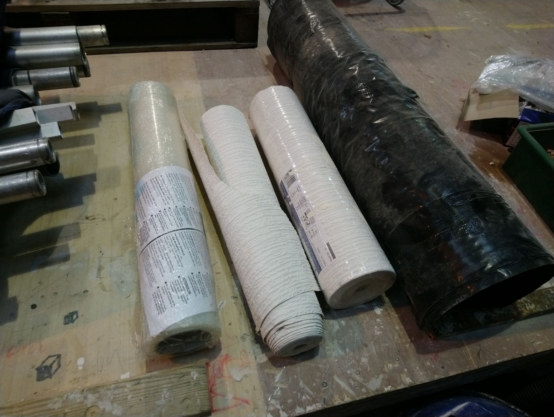 2 x rolls of wallpaper and 2 x rolls polythene