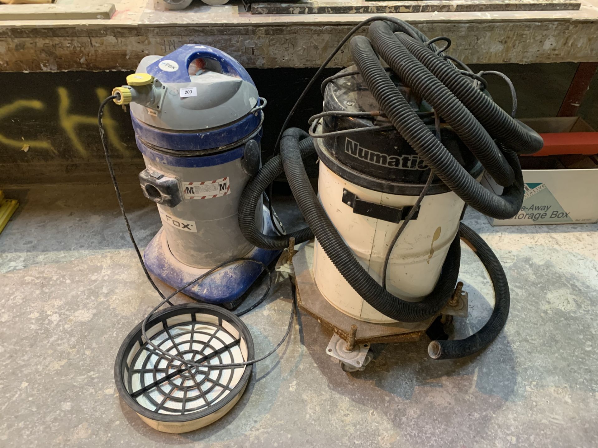 Fox Vacuum Cleaner (110V) and Numatic Vacuum Cleaner (240V)