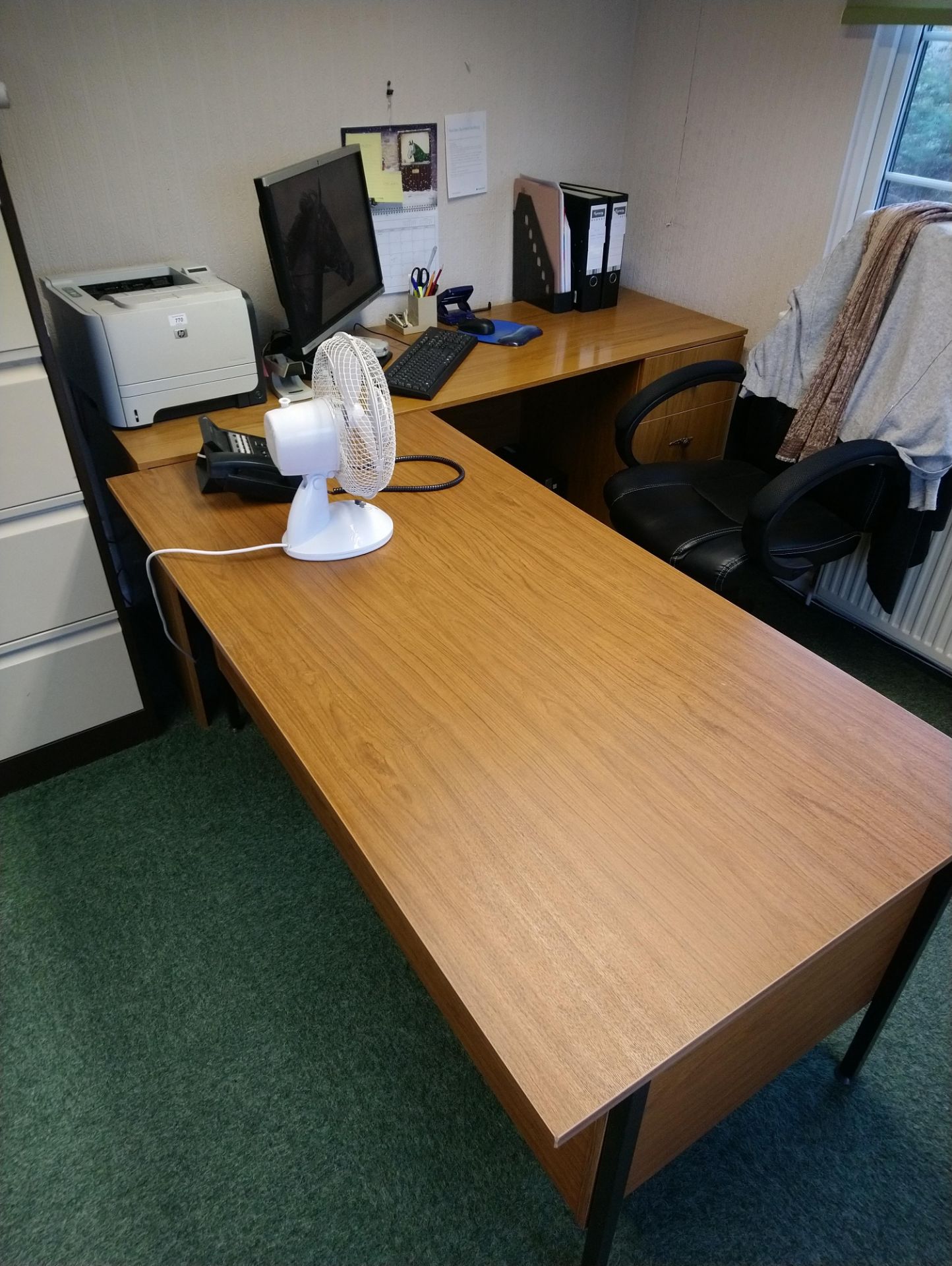 2 x Wooden Desks with Drawers