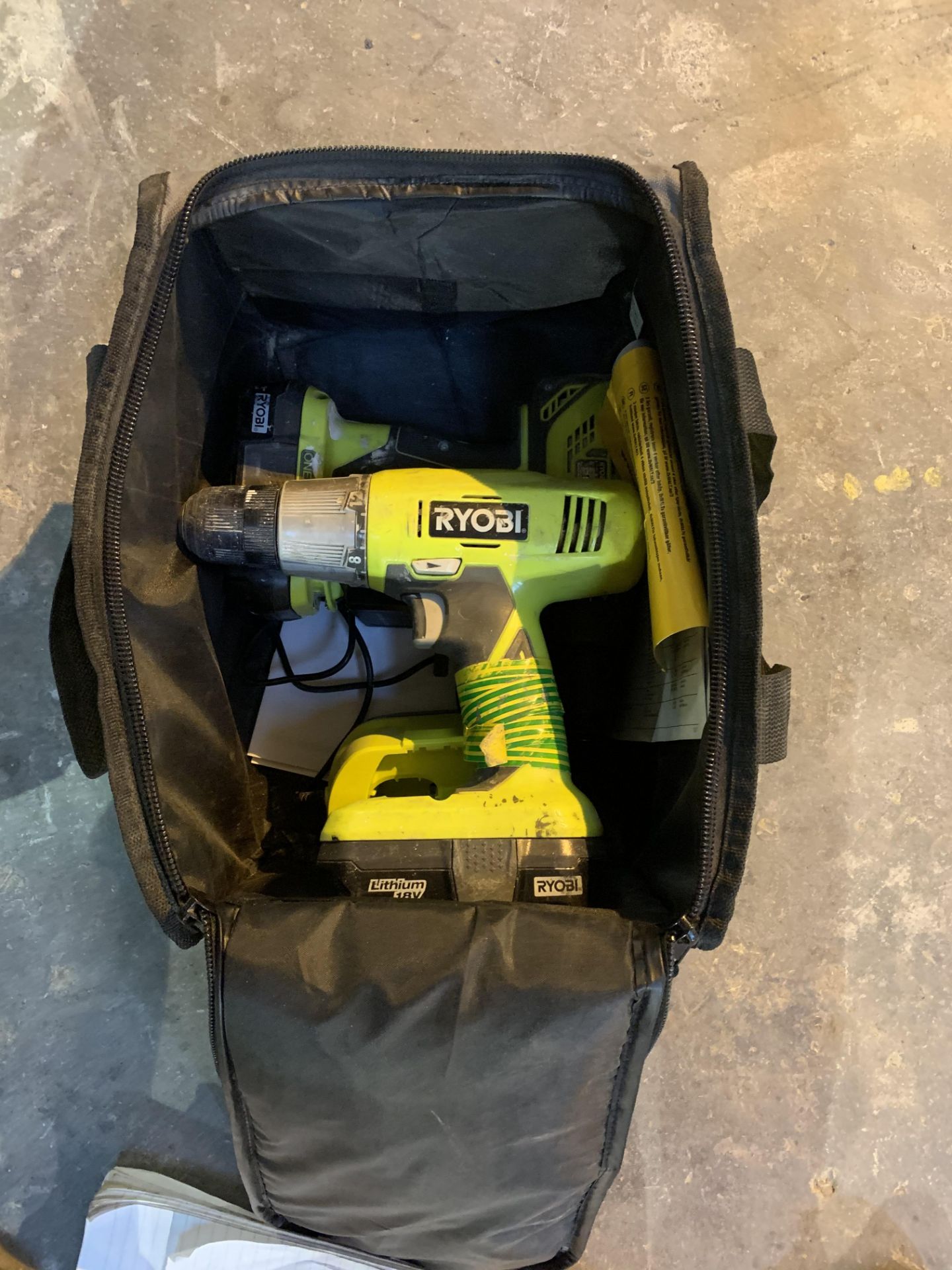 Ryobi - 1 x R18DDP2 1 x R18PD3 Batttery Hand Drill with Case and Charger