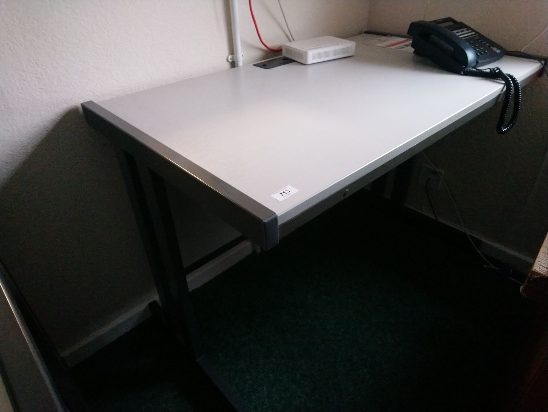 Small metal frame desk