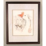 An image of Chinese Geese, indistinctly signed and dated 2012,