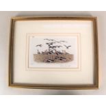 Peter Scott limited edition print (3/26), Red-breasted Geese,