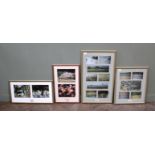 Four sets of photographs in frames, including two sets taken in Coto Donana,