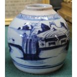 An 18th Century Chinese blue and white ginger jar