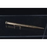 A 9ct gold Sampson Mordan propelling pencil with engraved name and date