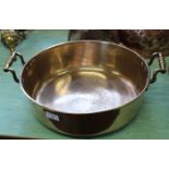 A 19th Century twin handled copper preserving pan,