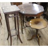 An Edwardian mahogany occasional table,