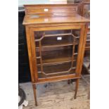 An Edwardian mahogany glazed display cabinet