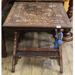 An early 20th Century inlaid Oriental occasional table