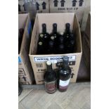 Nine bottles of Pietrosa Cabernet Sauvignon and five bottles of 1989 Bulls Blood