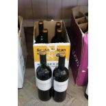 Six bottles of wine including Jacob's Creek Cabernet Sauvignon