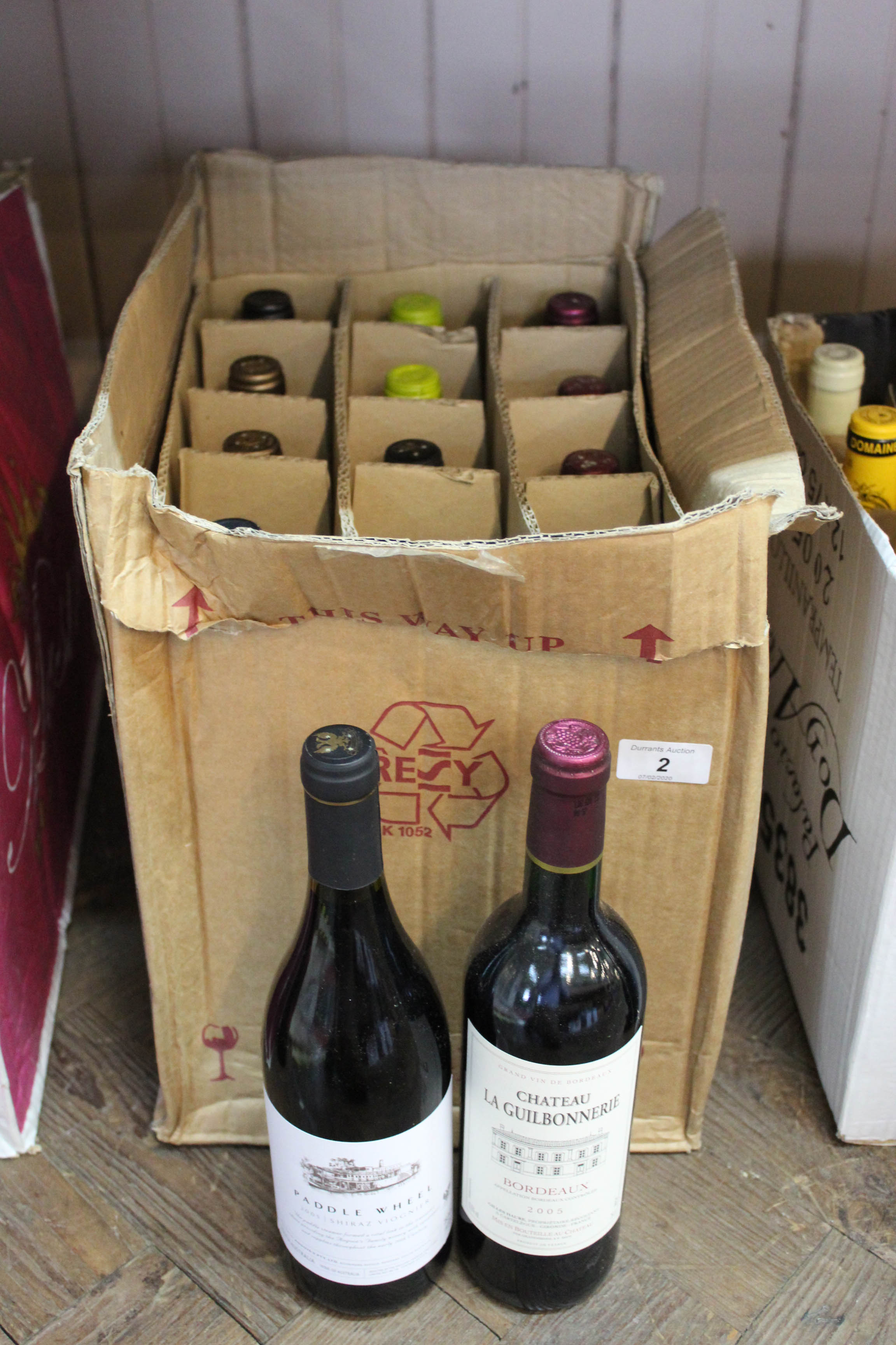 Twelve bottles of wine to include Chateau la Guilbonnerie, Cabernet Sauvignon Merlot,