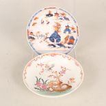 Two Lowestoft porcelain saucers,