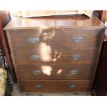 An Edwardian mahogany chest of four drawers