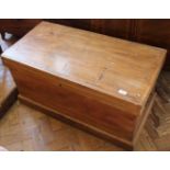 A 19th Century stripped pine blanket box