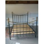 A modern Victorian style 5ft double bed frame with slatted base