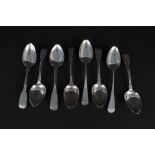 A selection of silver spoons, all Georgian, various makers,