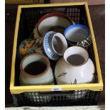 A box containing assorted bowls,