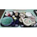 A collection of 19th and 20th Century ceramics and glassware (two trays)