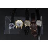 Five assorted watches