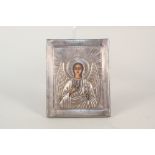 A silver fronted Russian icon,