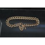 A 9ct gold curb link bracelet