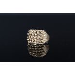 A 9ct gold keepers style ring