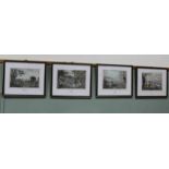 A set of four framed,