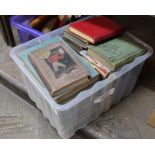 A box containing a quantity of vintage copies of children's books etc