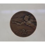 A bronze medallion celebrating the delivery of Zeppelin ZR-3 USS Los Angeles (with research