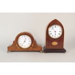 Inlaid mahogany mantel clocks