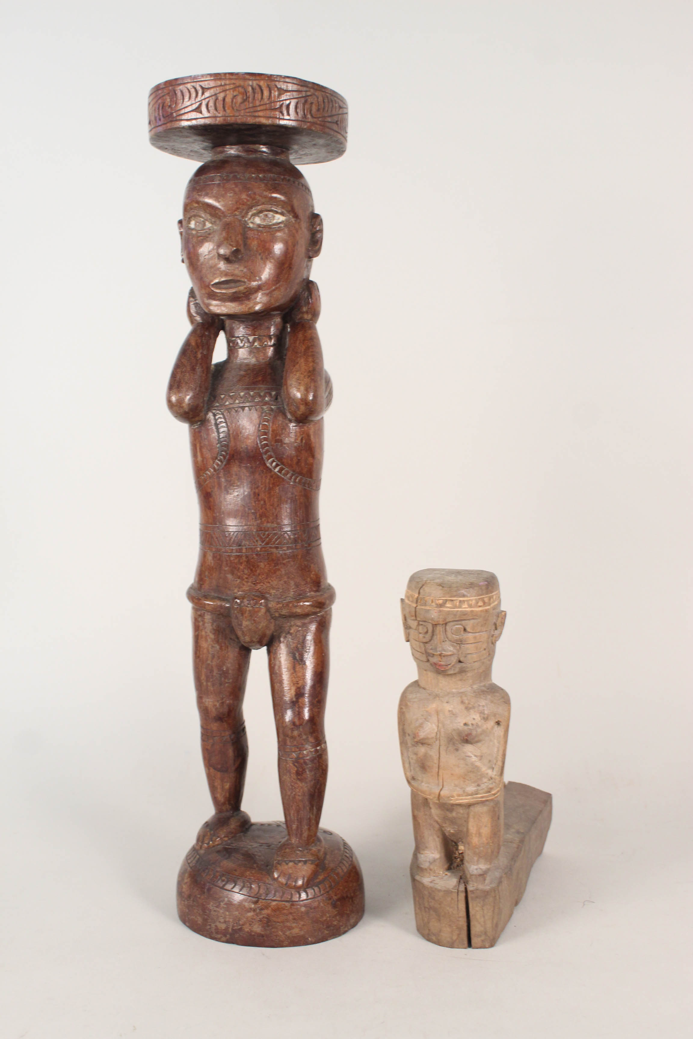 Two Massim Papua New Guinea figures