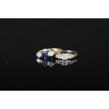 Two 9ct gold stone set rings