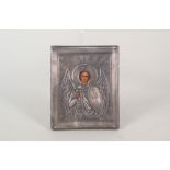 A silver fronted Russian icon,