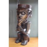 A Kuba figural standing tribal palm wine cup