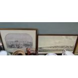 Three Lowestoft prints plus an oil painting by Jack Savage 'Early Morning Fishing'