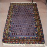 An Afghan tribal rug (as found),