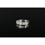 An 18ct white gold multi diamond set ring,