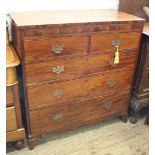 An early 19th Century mahogany five drawer chest